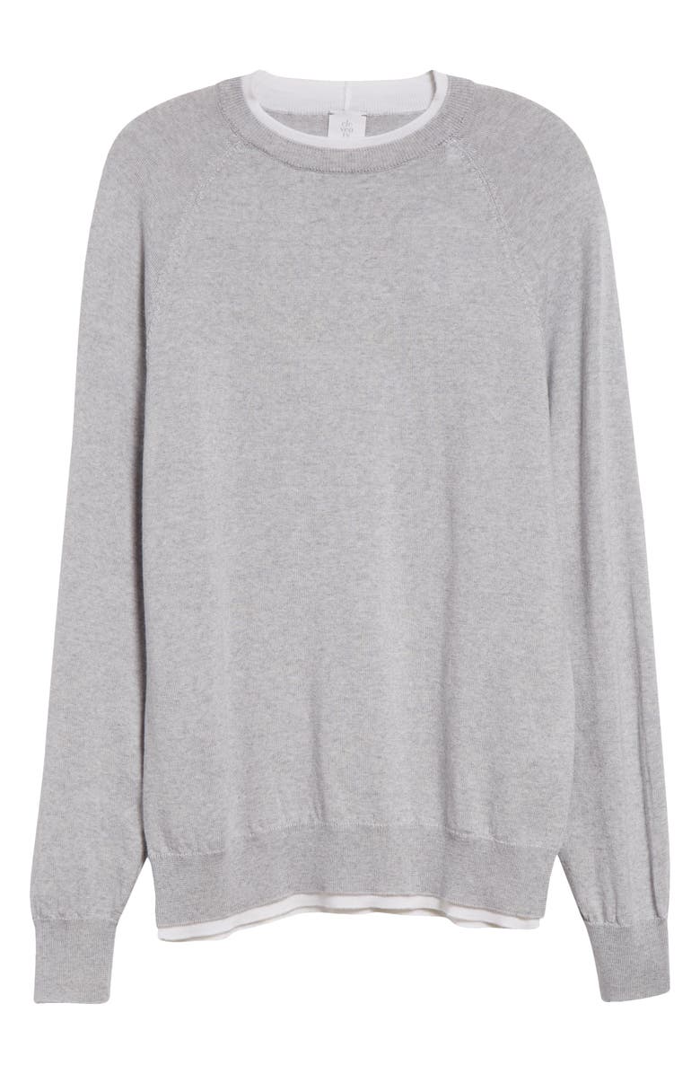 Eleventy Raglan Sleeve Virgin Wool Sweater, Alternate, color, 