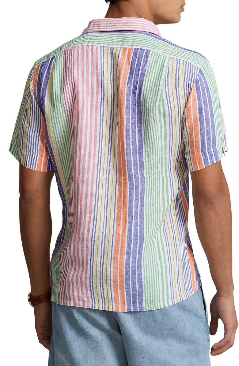 Polo Ralph Lauren Linen Camp Shirt, Alternate, color, 