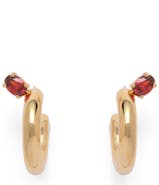 Lady Grey Tilt Hoop Earrings