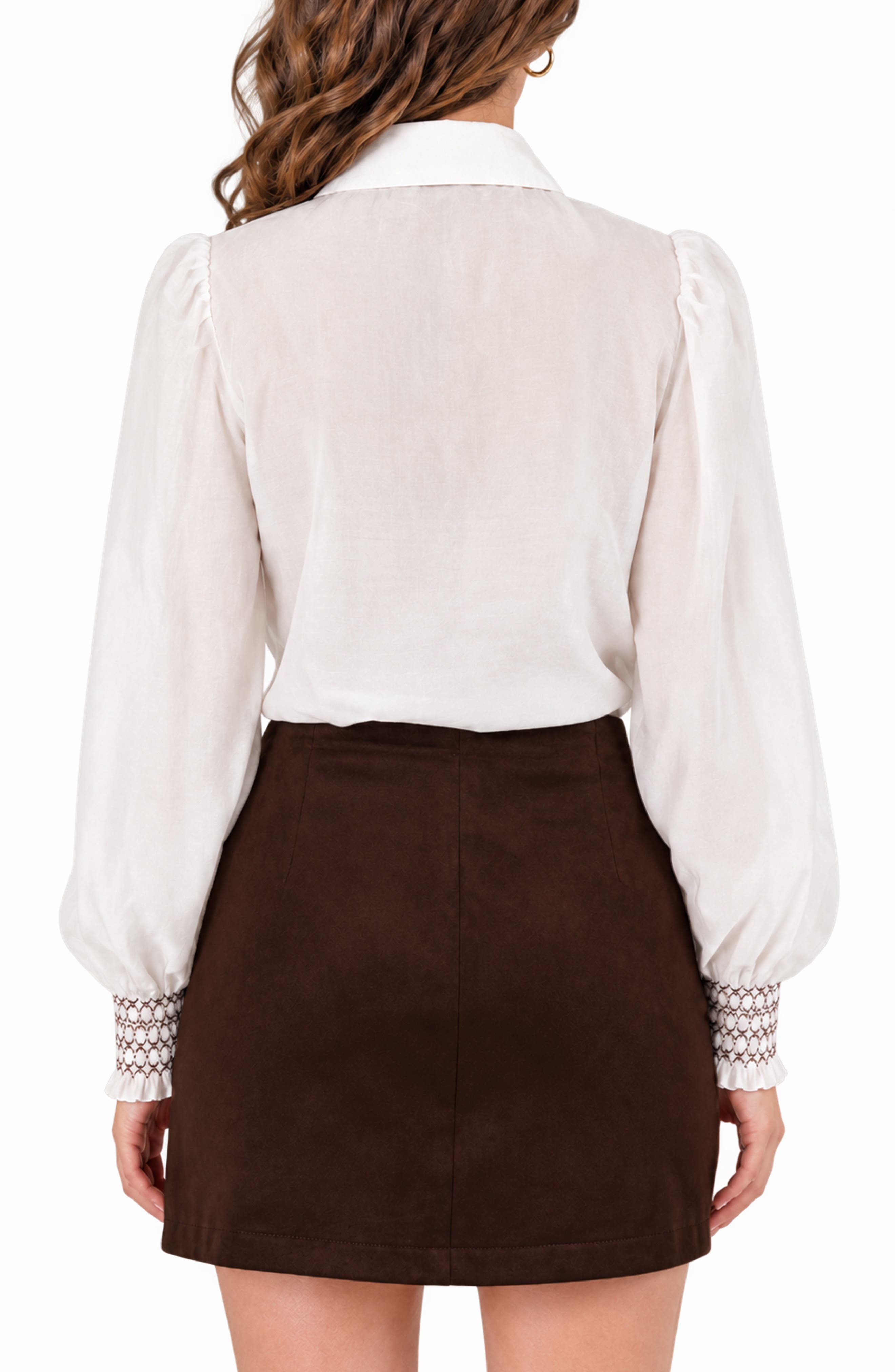 Love By Design Cocoa Pleated Front Shirt (Women) | Nordstromrack