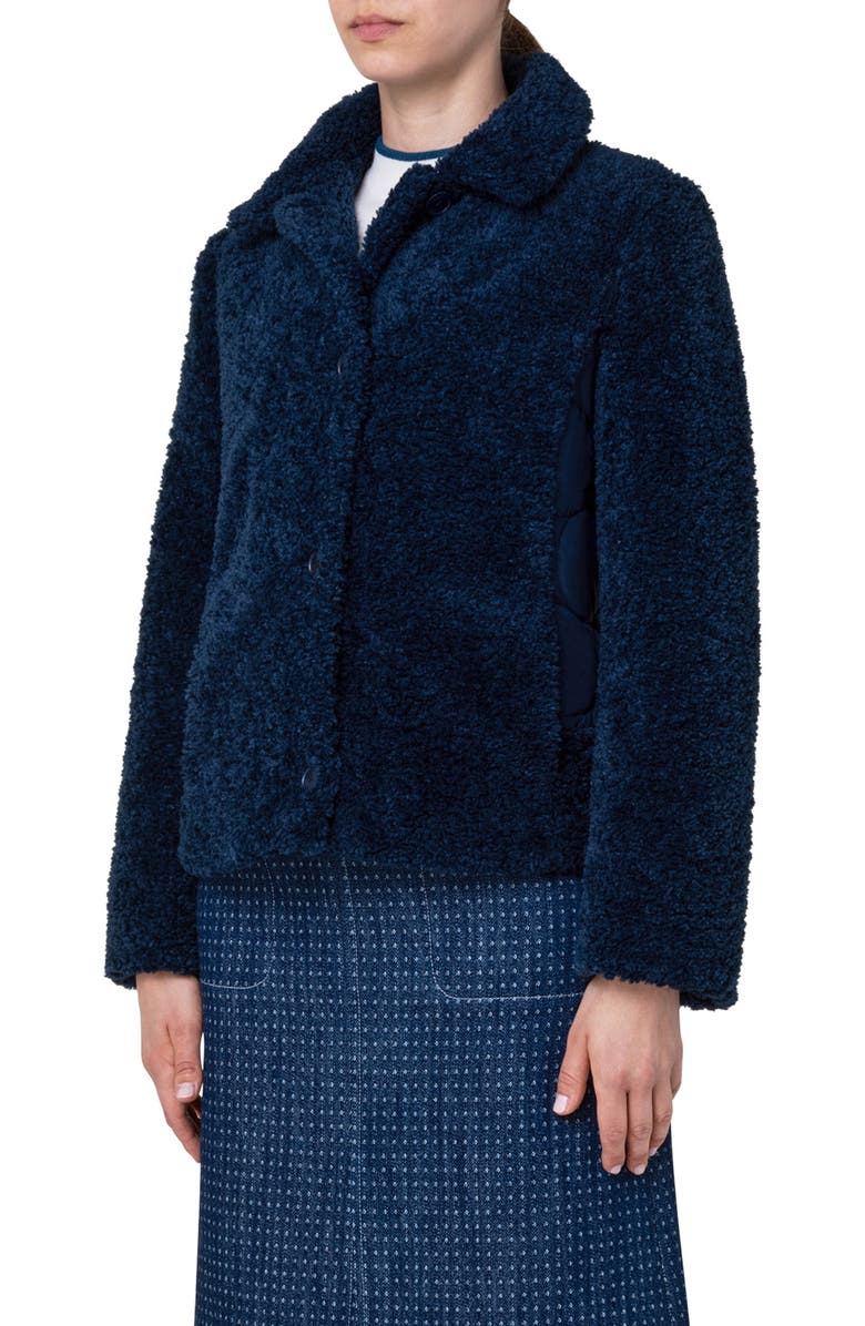 Akris punto Mixed Media Circle Quilted Faux Fur Jacket, Alternate, color,