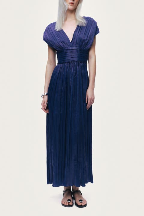 V-Neck Midi Sleeveless Dress