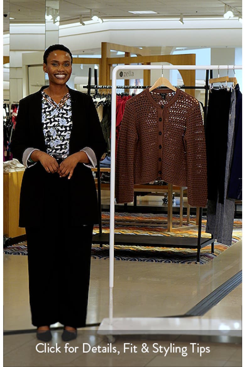Open Stitch Button Front Cardigan video