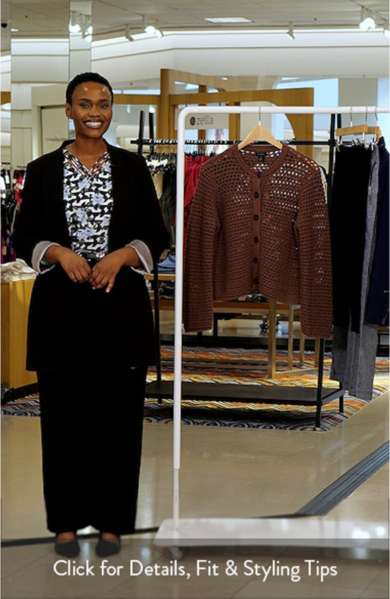 Open Stitch Button Front Cardigan, sales video thumbnail