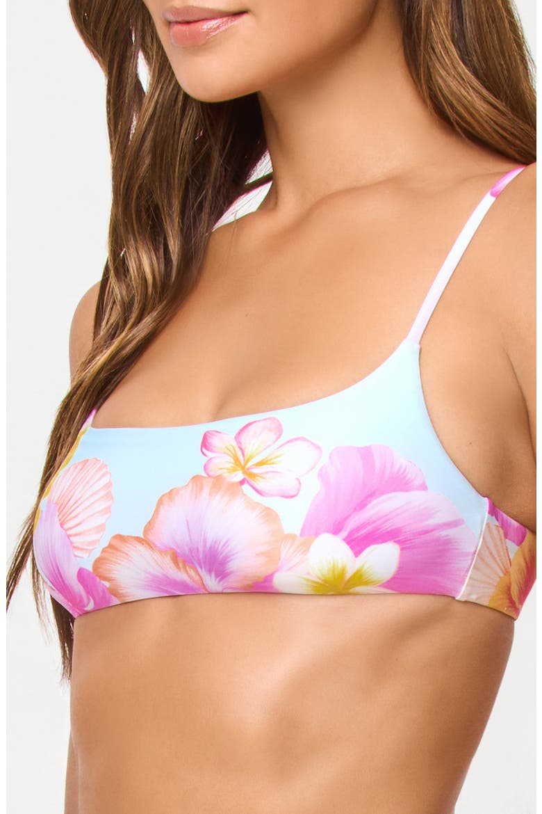 Presley Rib Bikini Top, Alternate, color, HIBISCUS AND PLUMERIAS OH MY