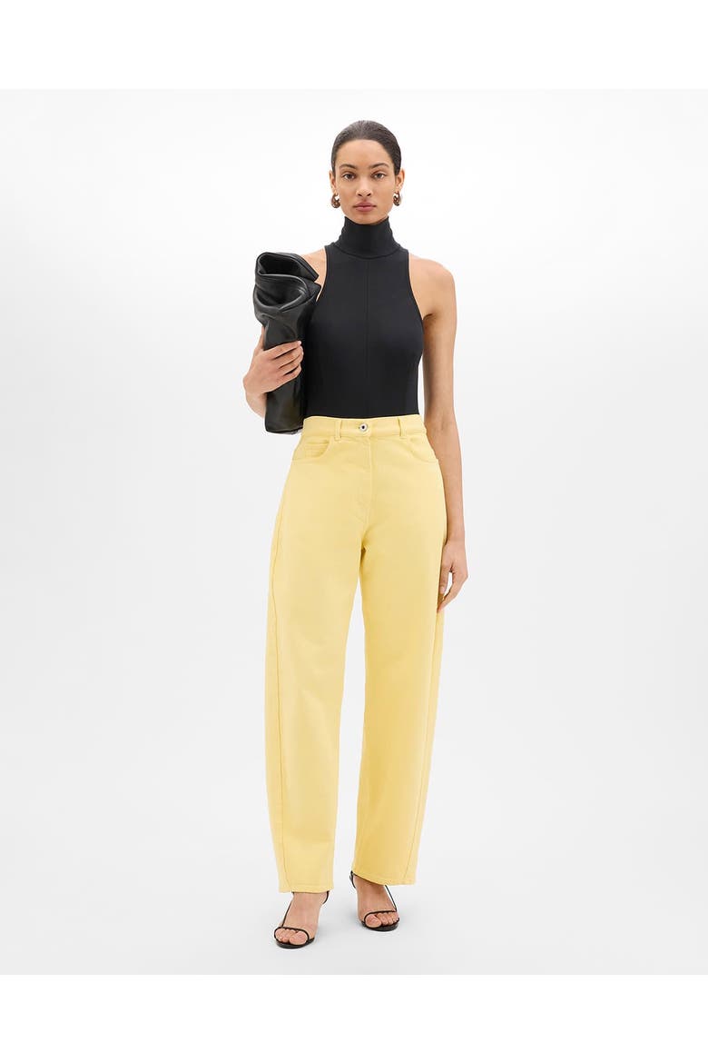Denim Curved Pant, Main, color, Daffodil