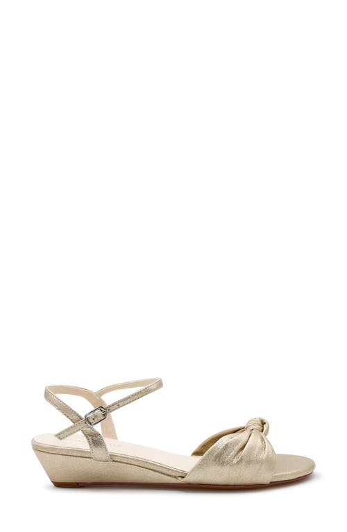 Touch Ups Rose Ankle Strap Wedge Sandal In Champagne