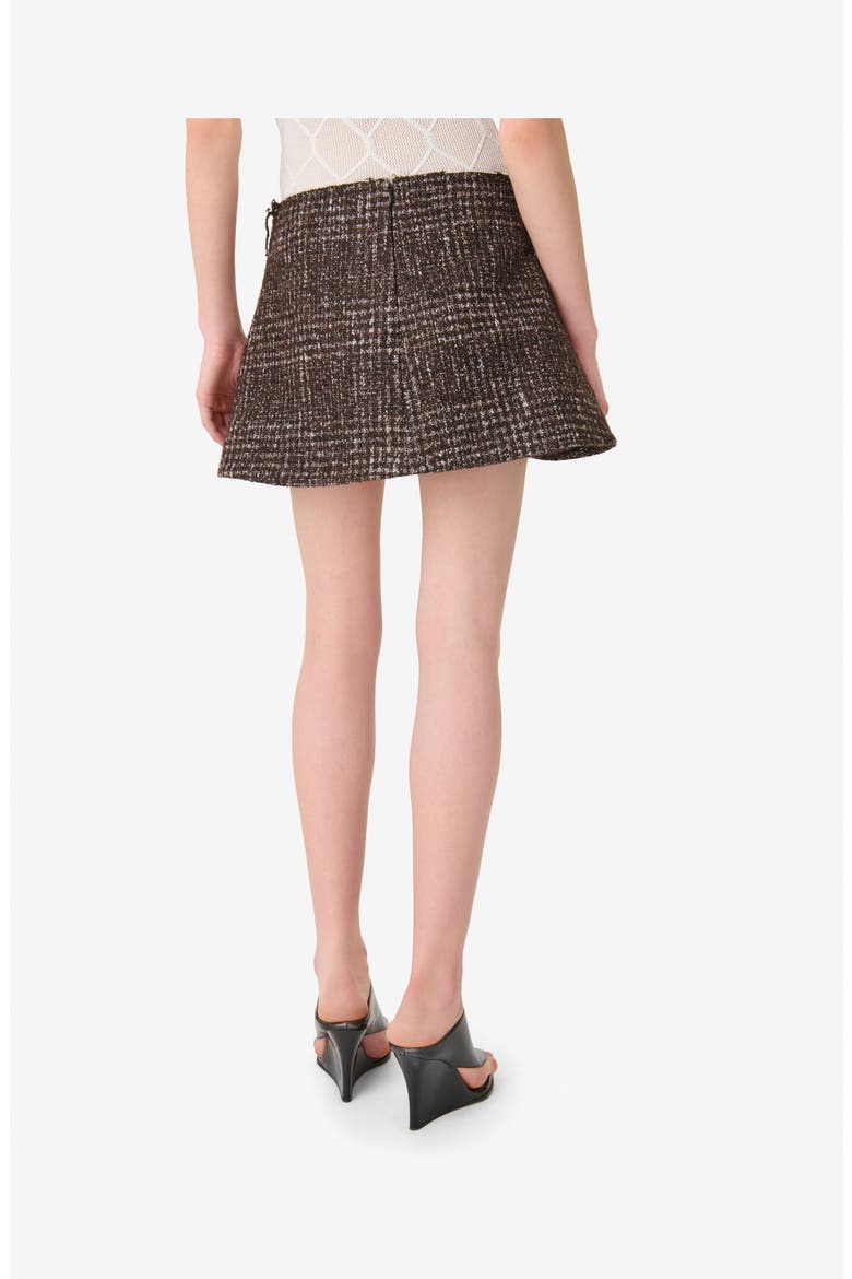 The Ilire Mini Skirt, Alternate, color, EARTHY BROWN