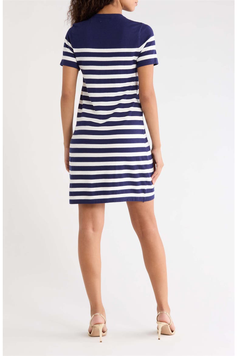 Ebie Stripe Sweater Dress, Alternate, color, NAVY WHITE