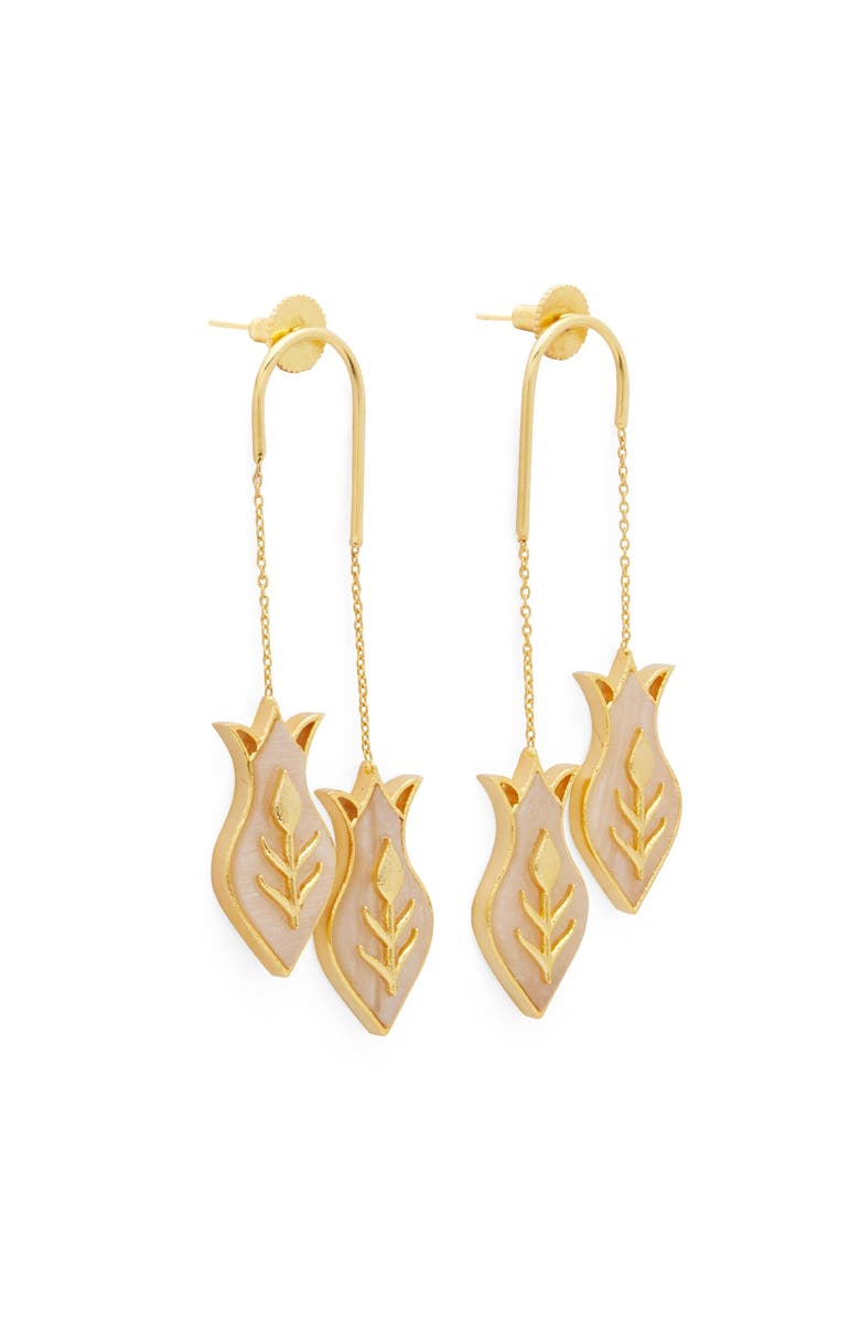 Dhwani Bansal Amphora Earrings, Alternate, color, Gold Plated