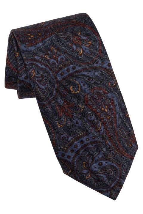 Marsala - Printed Madder Silk Tie for Men