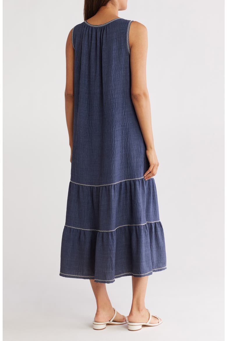 Sleeveless Split Maxi Dress, Alternate, color, H. INDIGO