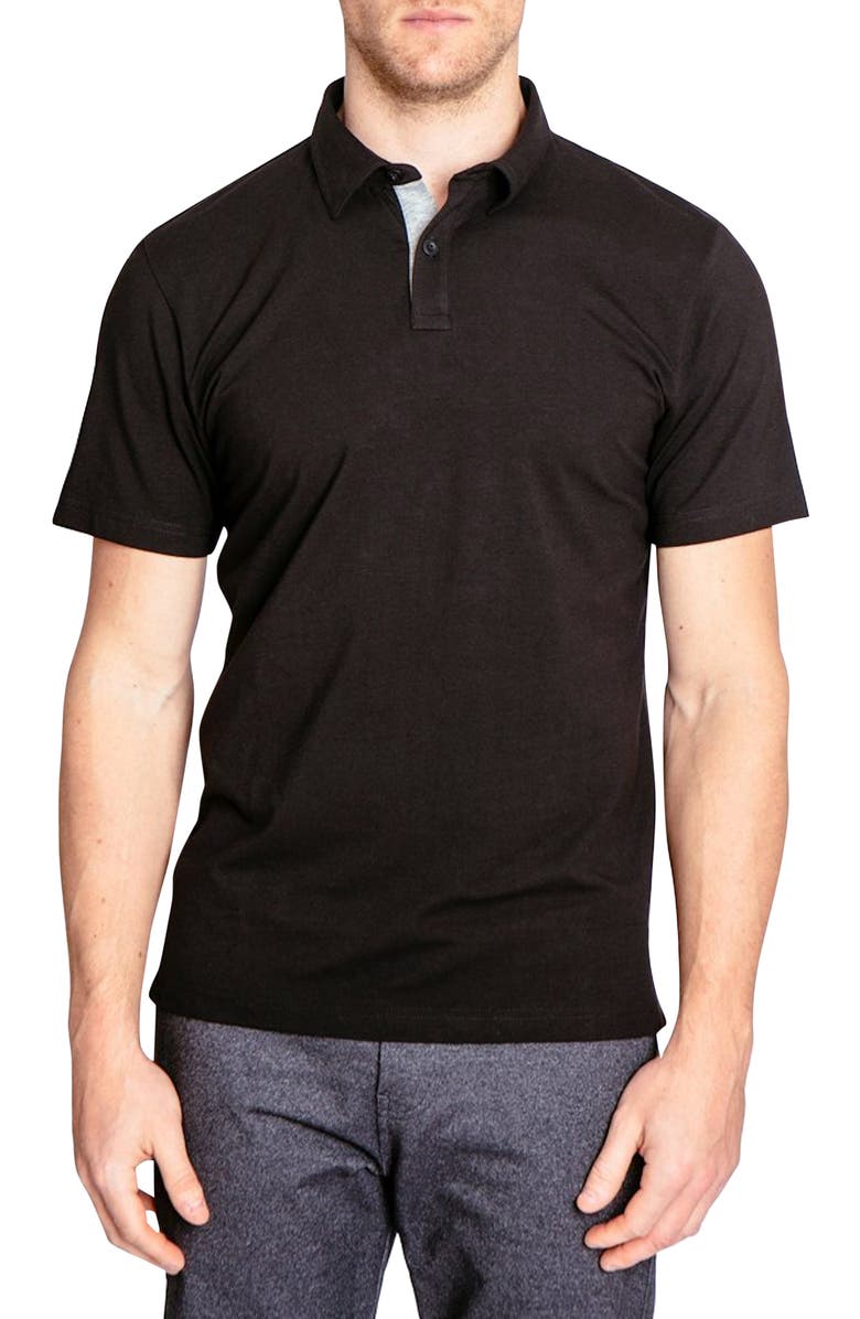Public Rec Go-To Athletic Fit Performance Polo, Main, color, Black
