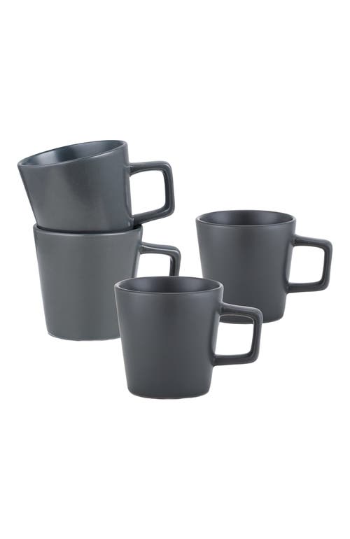 Stone Lain Celina Stoneware 4-piece Mug Set In Gray