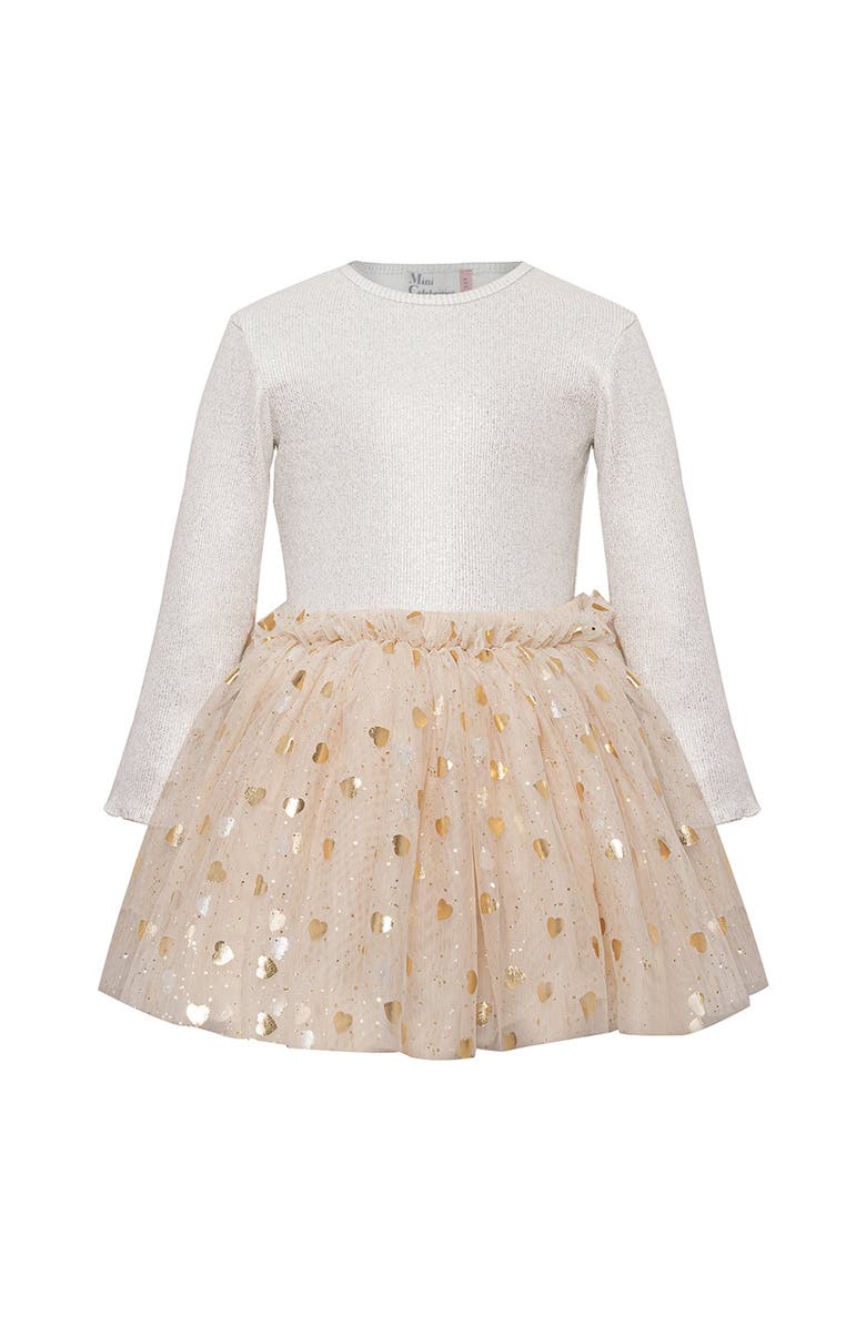 Mini Celebrities Gleam Tutu Skirt Set, Alternate, color, Sand Beige