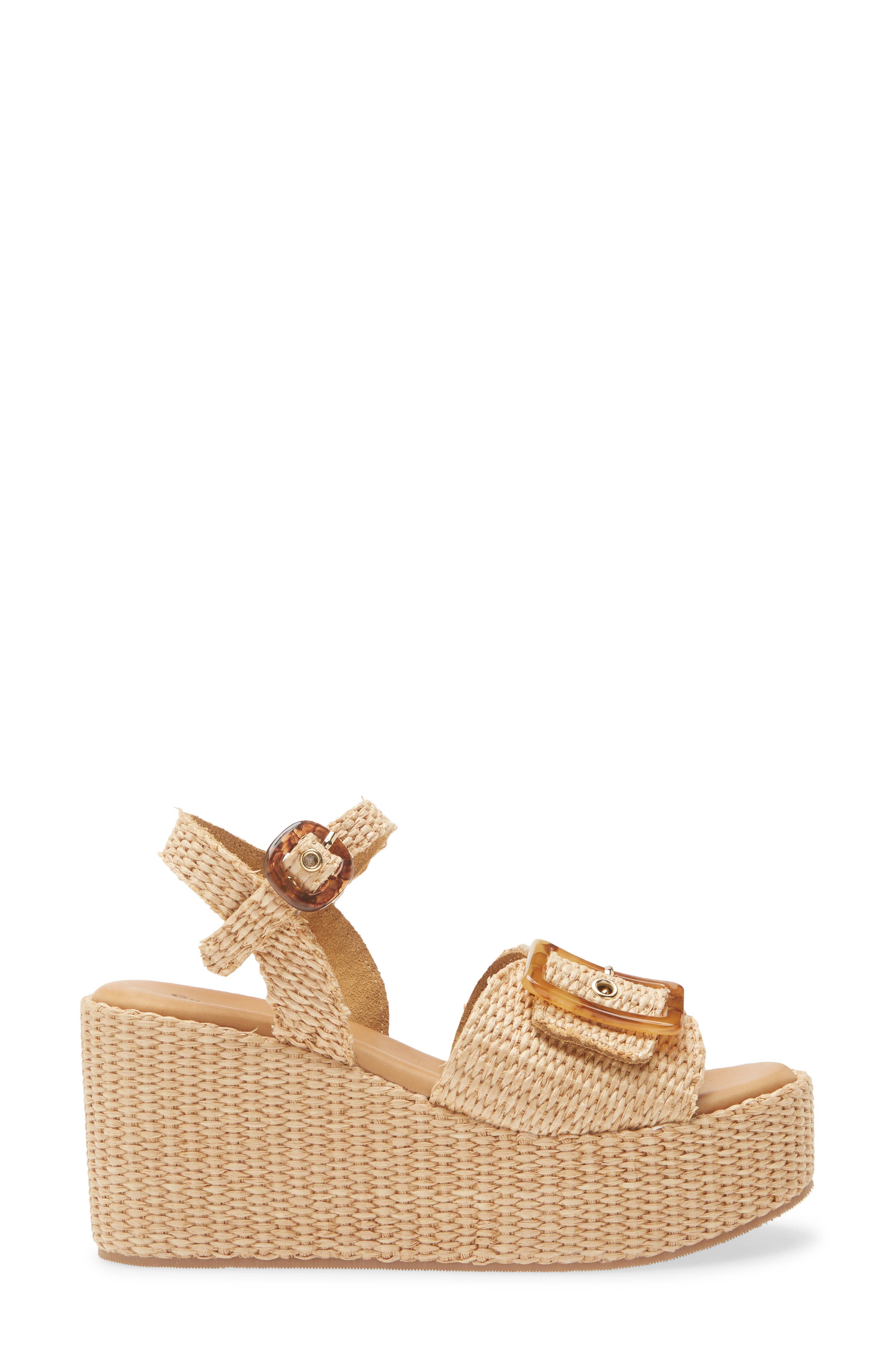 Chocolat Blu Jace Platform Wedge, Alternate, color, Natural Raffia