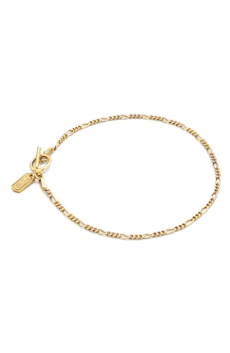 Degs & Sal Gold Figaro Chain Bracelet, Main, color,