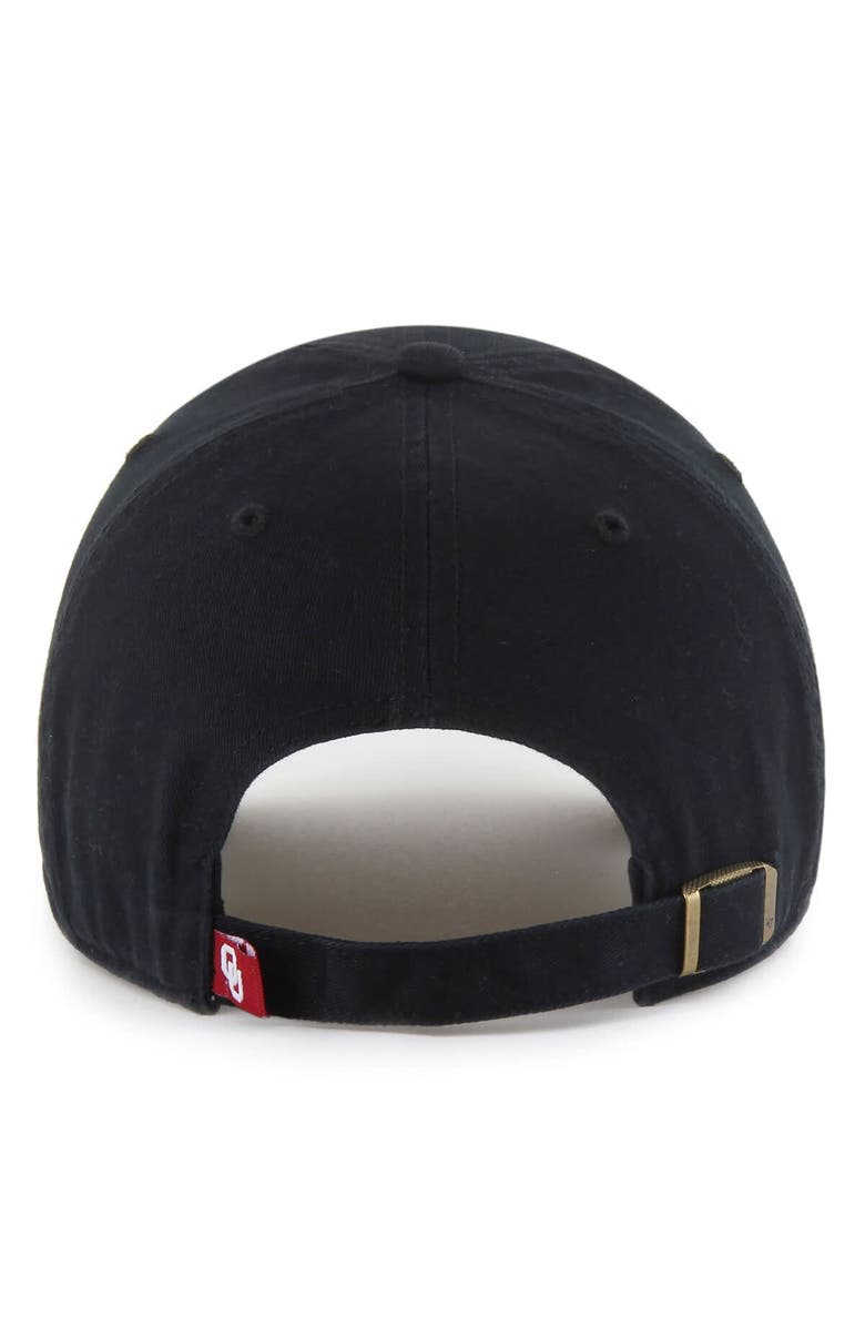 '47 Men's '47 Black Oklahoma Sooners Clean Up Adjustable Hat, Alternate, color, 