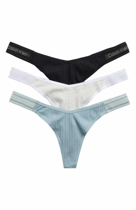 Calvin Klein Refined Ribbed Thongs - Pack of 3