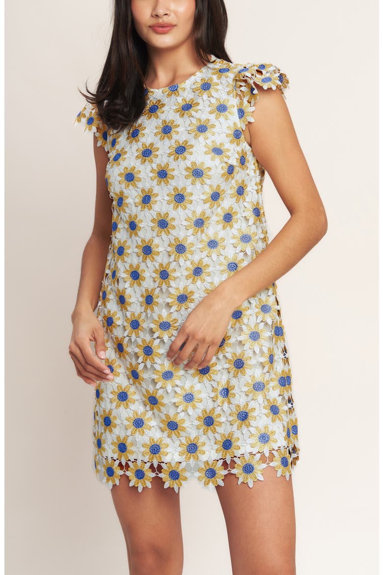 Lace Minidress, Alternate, color, IVORY YELLOW