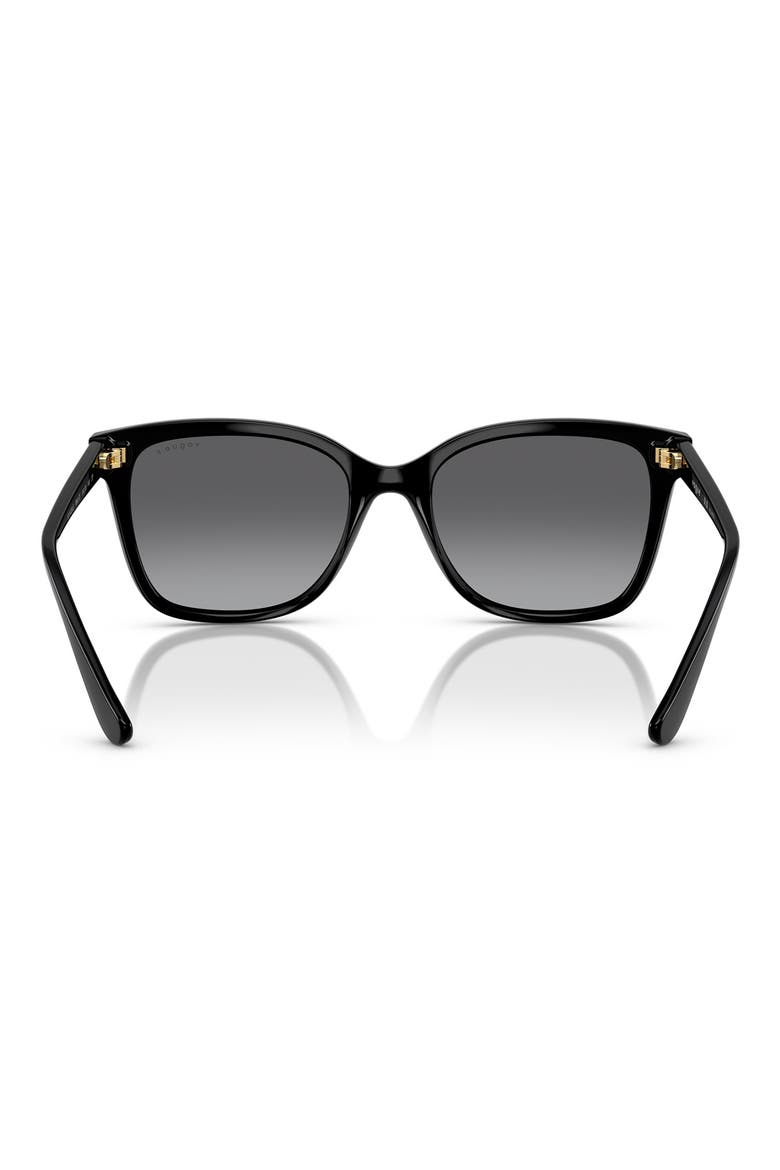 54mm Gradient Polarized Pillow Sunglasses, Alternate, color, BLACK