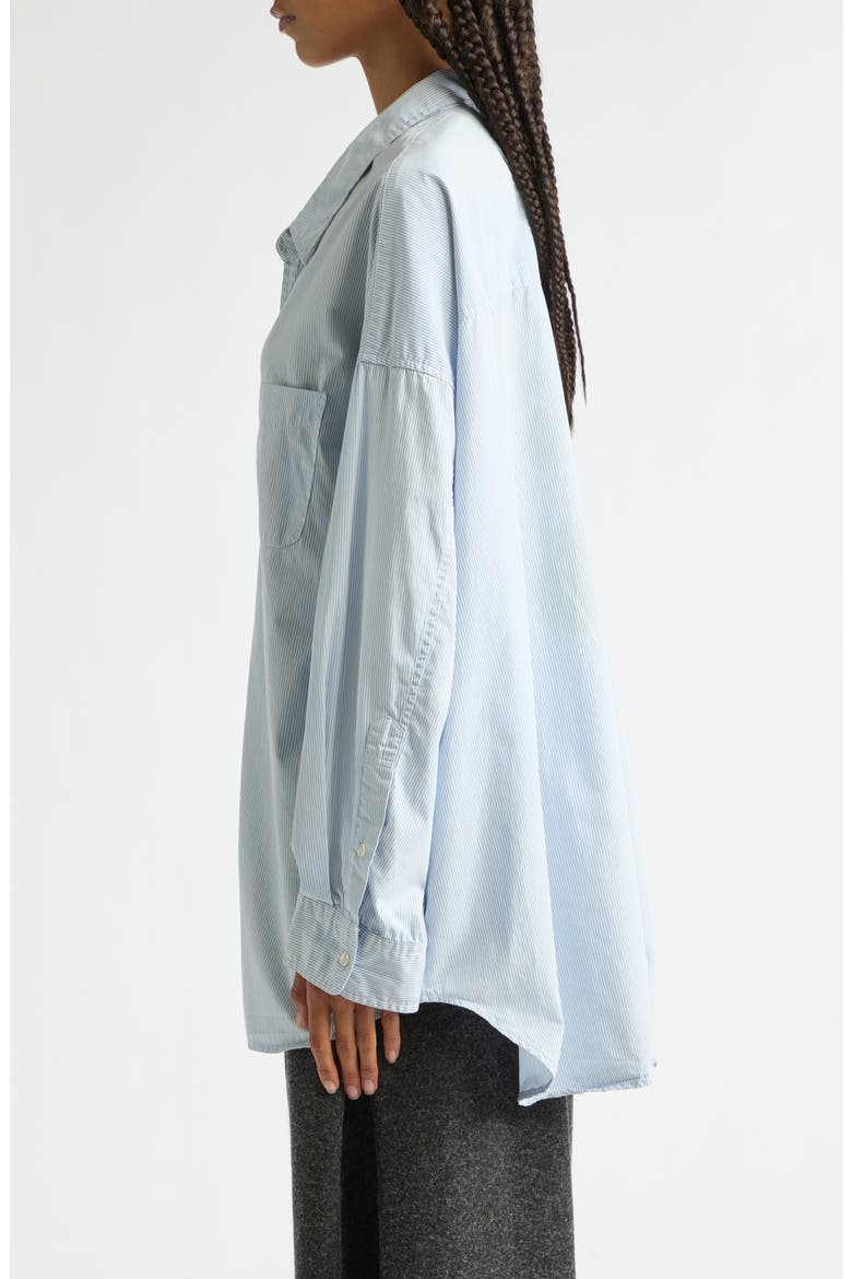 Oversize Oxford Button-Up Shirt, Alternate, color, BLUE/ WHITE