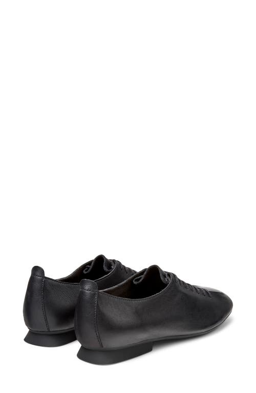 Camper Casi Myra Lace-up Leather Flats In Black