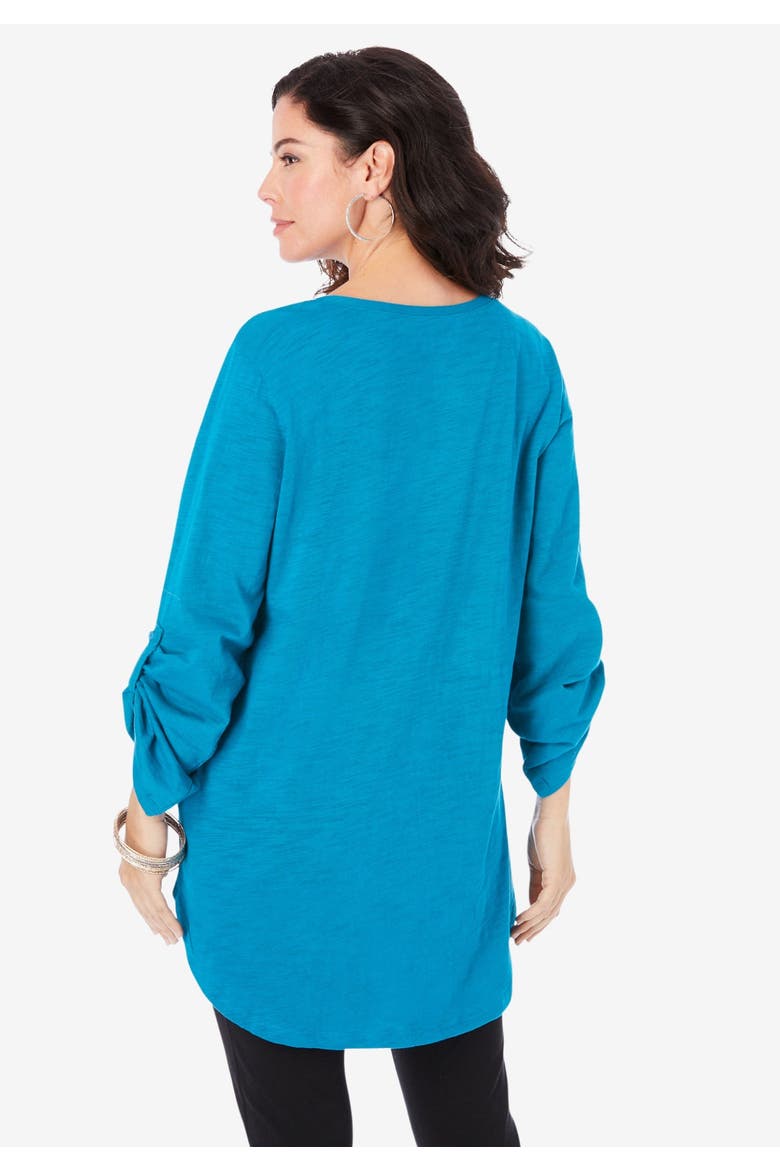 Boyfriend Textured Tunic, Alternate, color, BLACK