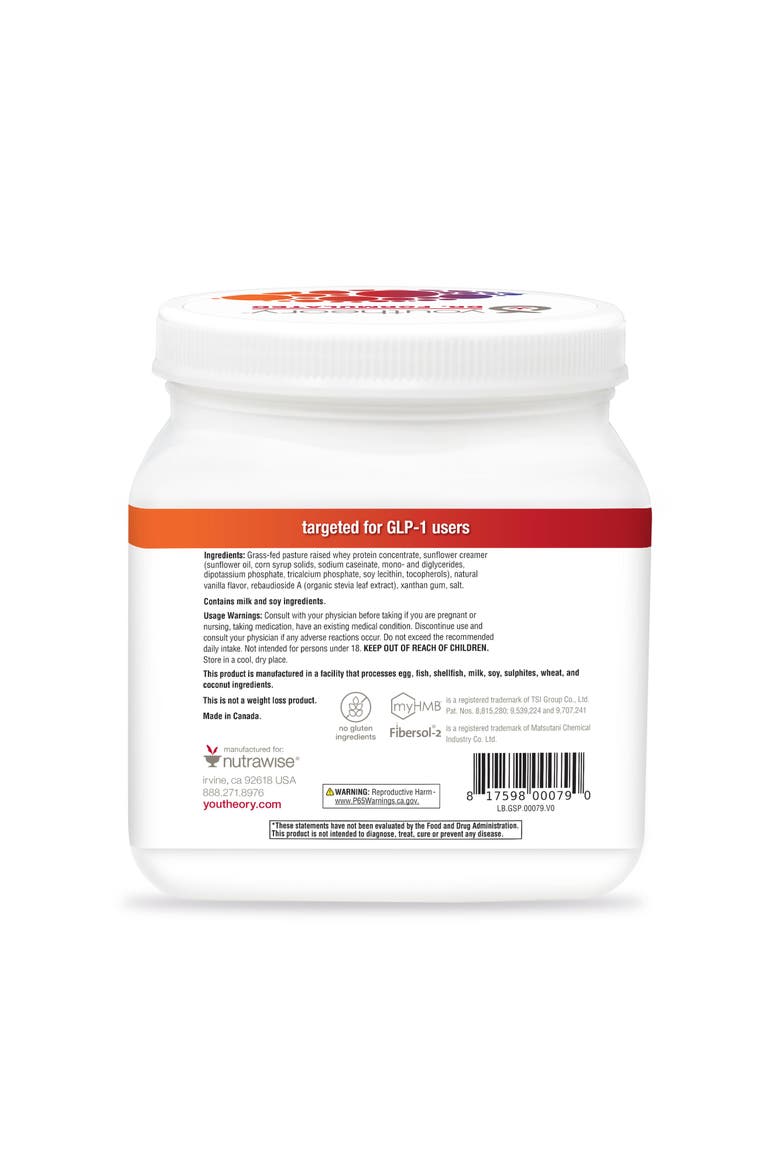 Youtheory Muscle Guard Protein GLP-1 Support Powder 17.1 ounces | Nordstrom
