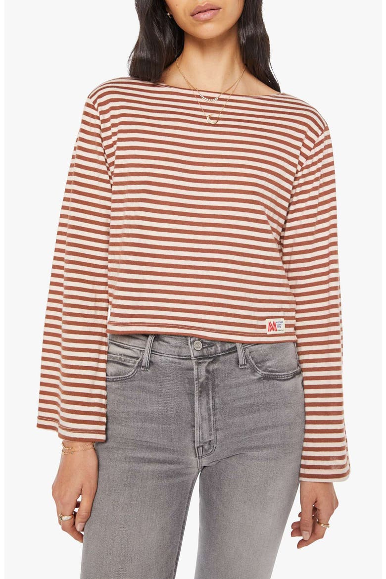 The Skipper Bell Stripe Long Sleeve Cotton T-Shirt, Main, color, FROM THE GROUND UP
