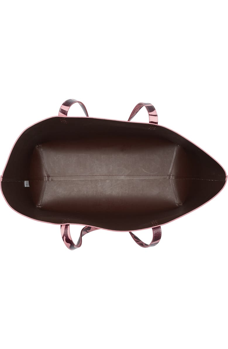 Mansur Gavriel Large Leather Tote, Alternate, color, Flamingo/ Plum