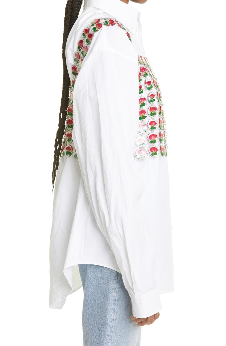 Dauphinette Chain Mail Flower Top, Alternate, color, 