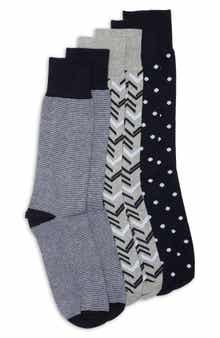 3-Pack Multi-Stripe Dress Socks