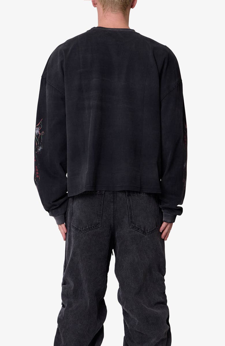 mnml No Longer Here Oversize Long Sleeve Cotton Graphic T-Shirt, Alternate, color, 