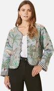 Yumi Animal Reversible Cropped Quilted Jacket