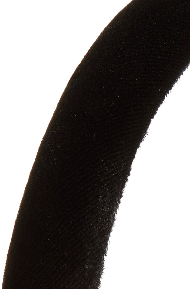 Tianna Silk Velvet Headband, Alternate, color, BLACK