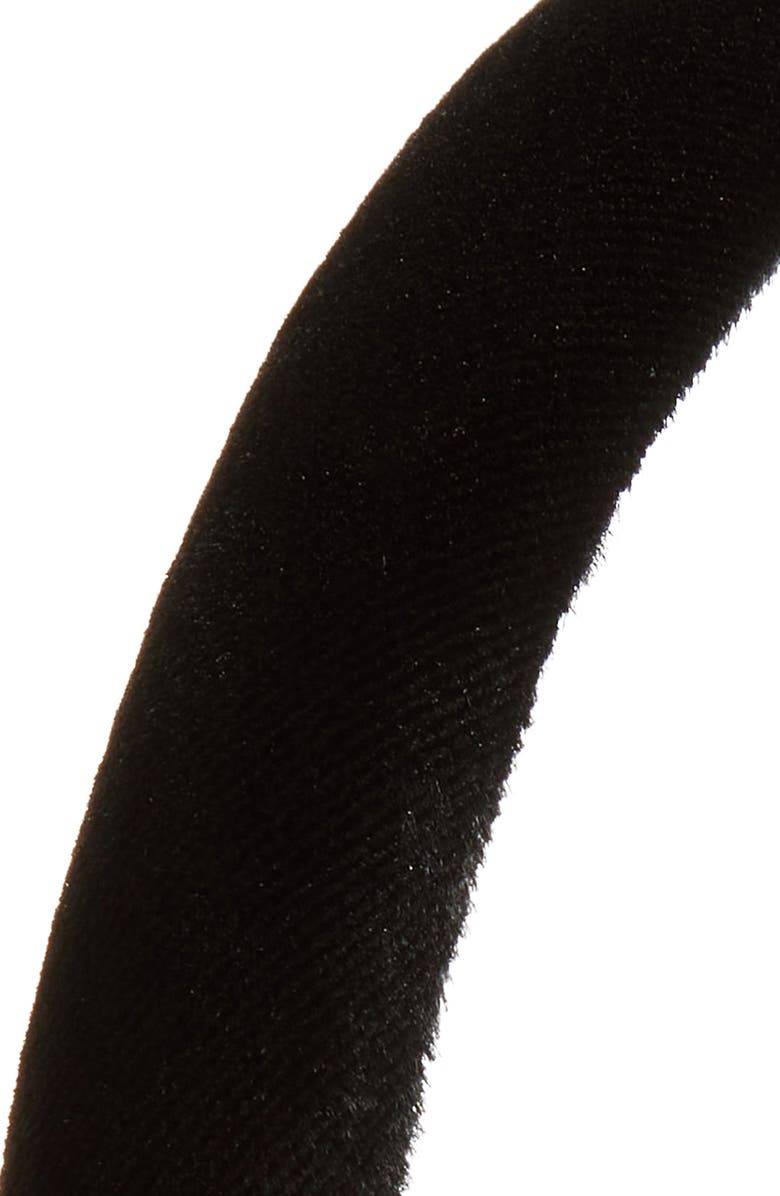 Jennifer Behr Tianna Silk Velvet Headband, Alternate, color, Black