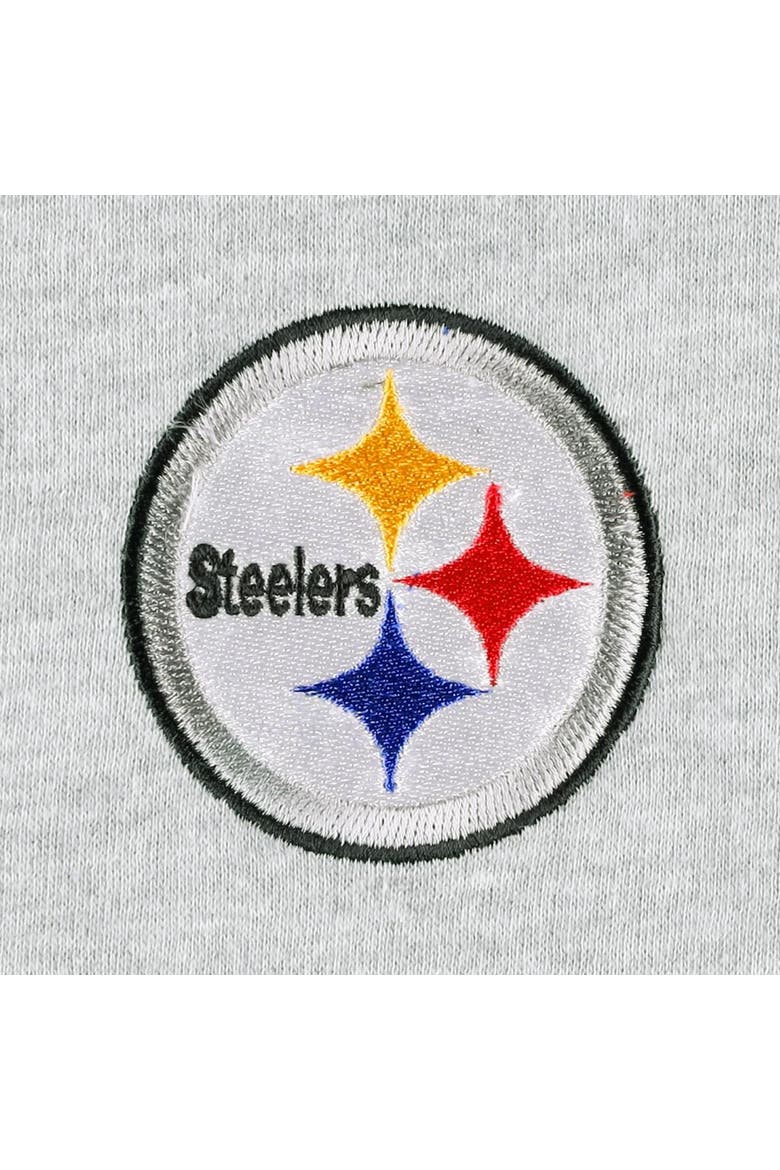 Men's Heather Gray Pittsburgh Steelers Big & Tall Fleece Raglan Full-Zip Hoodie Jacket, Alternate, color, Heather Gray