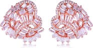 SUZY LEVIAN Cubic Zirconia Cluster Heart Stud Earrings