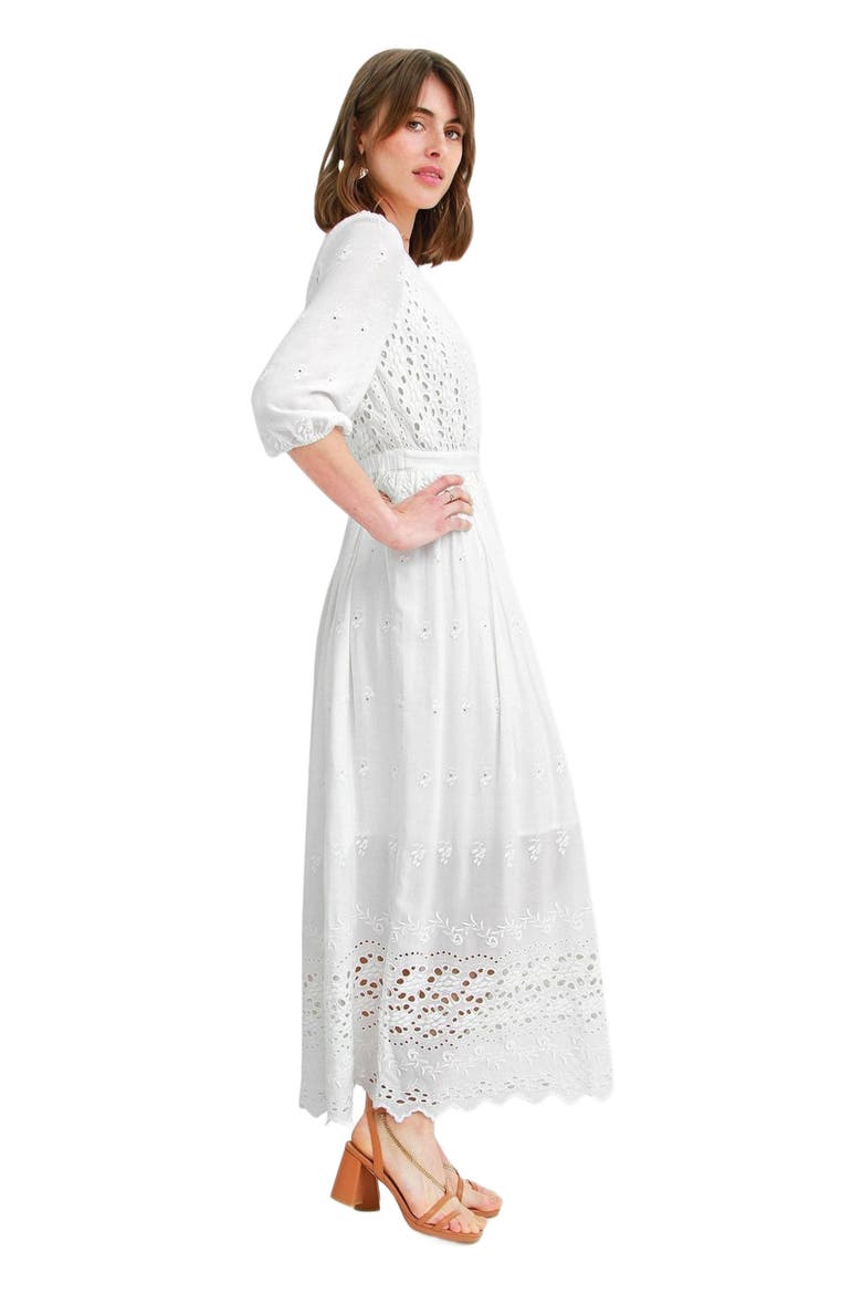 All Eyes On Me Midi Dress, Alternate, color, White