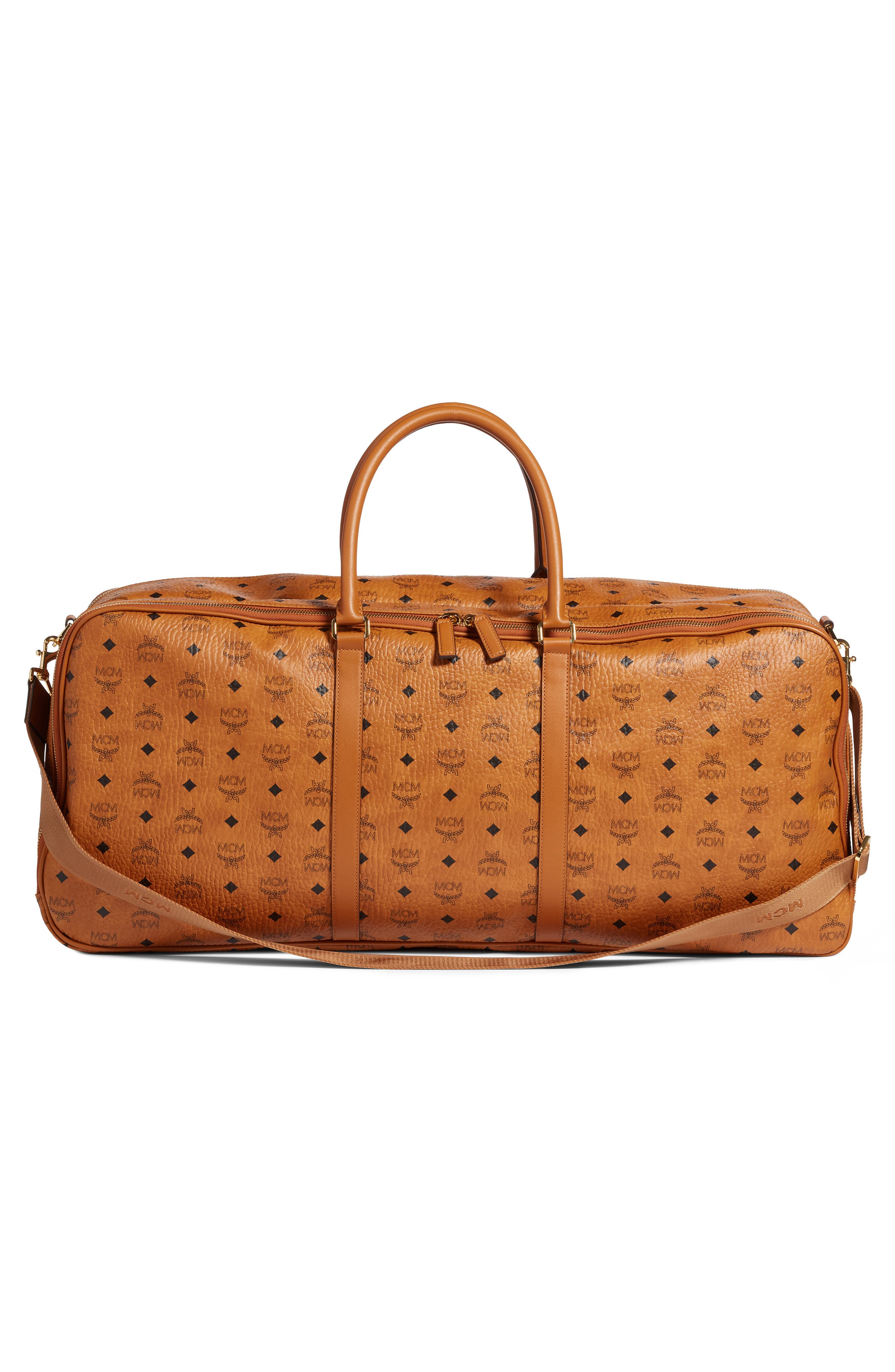 MCM Vintage Visetos Coated Canvas Tennis Bag, Alternate, color, 