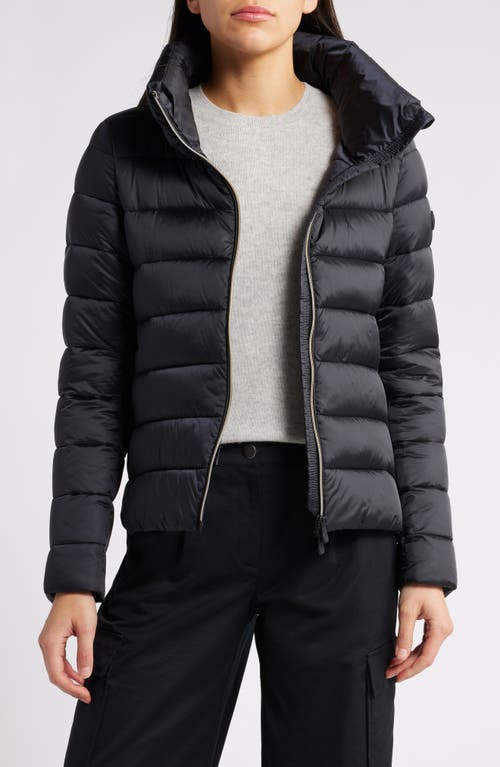 Save The Duck Elsie Water Resistant Quilted Puffer Coat In Black