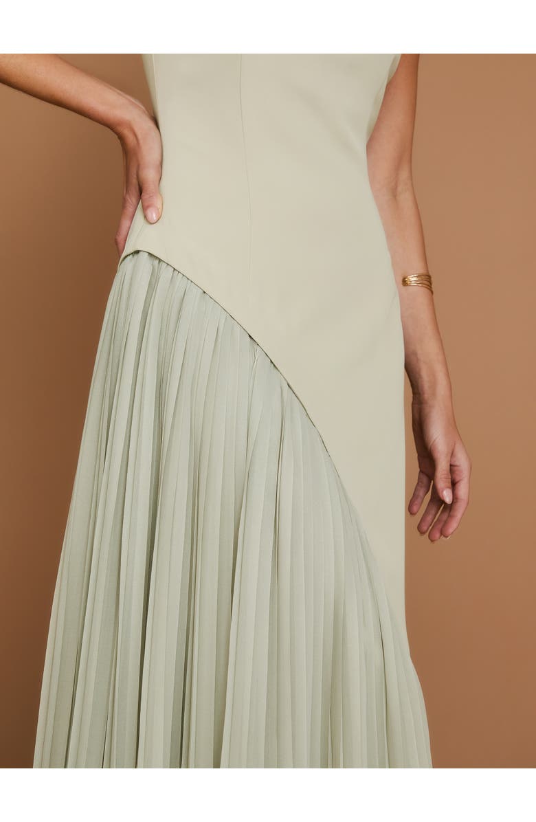 Six Stories Pleated Skirt Cap Sleeve Maxi Dress, Alternate, color, Pistachio