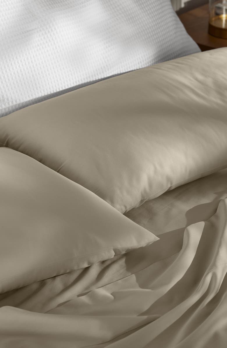 Boll & Branch Percale Hemmed Sheet Set, Alternate, color, Oak