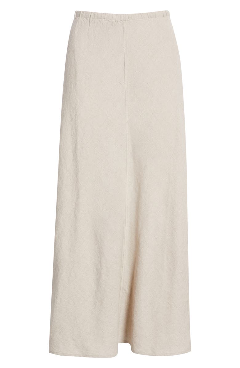 Eileen Fisher Bias Cut Organic Linen A-Line Skirt, Alternate, color, Undyed Natural