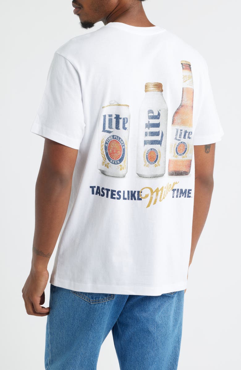 The Forecast Agency Miller Lite Graphic T-Shirt, Alternate, color, White