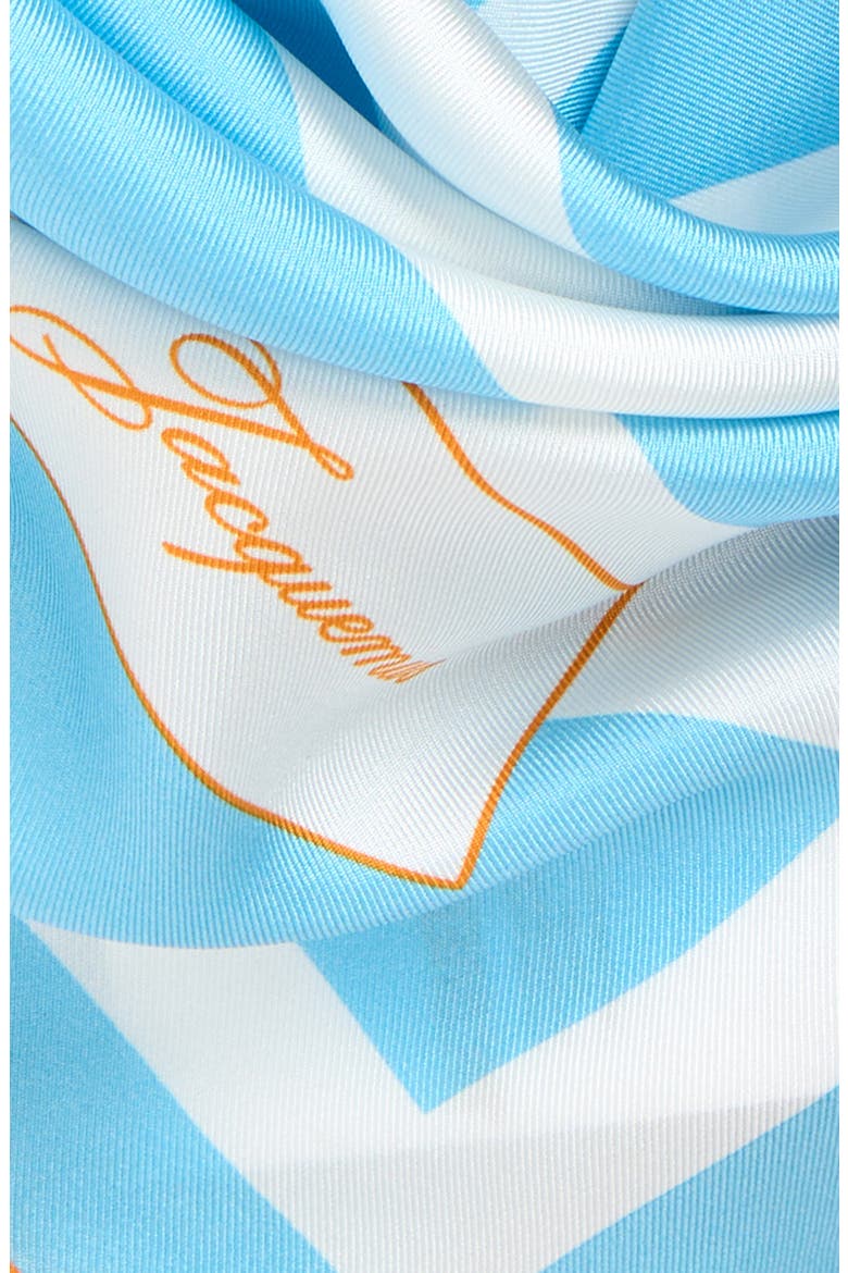 Le Foulard Stripe Silk Scarf, Alternate, color, PRINT WHITE BLUE STRIPE 3HC