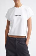 Alexander Wang Shrunken Cotton Logo T-Shirt