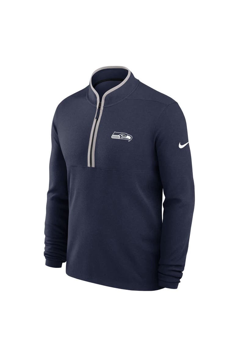 Men's Nike College Navy Seattle Seahawks Lightweight Victory Dri-FIT Half-Zip Pullover, Alternate, color, College Navy