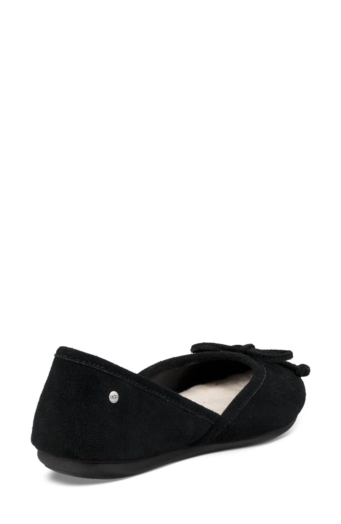 Lena Flat, Alternate, color, BLACK SUEDE